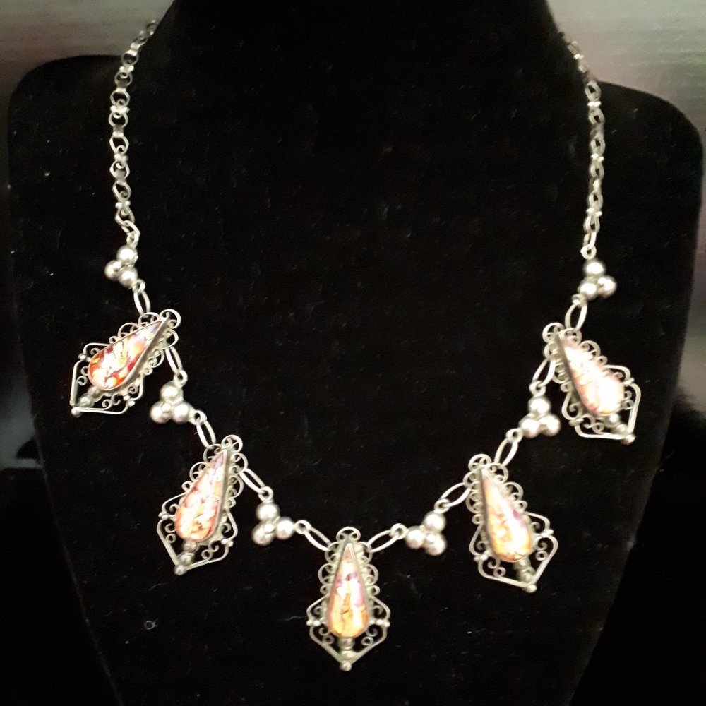 1940's Mexico Handmade 925 Silver Demi Parure - Picture 5 of 16